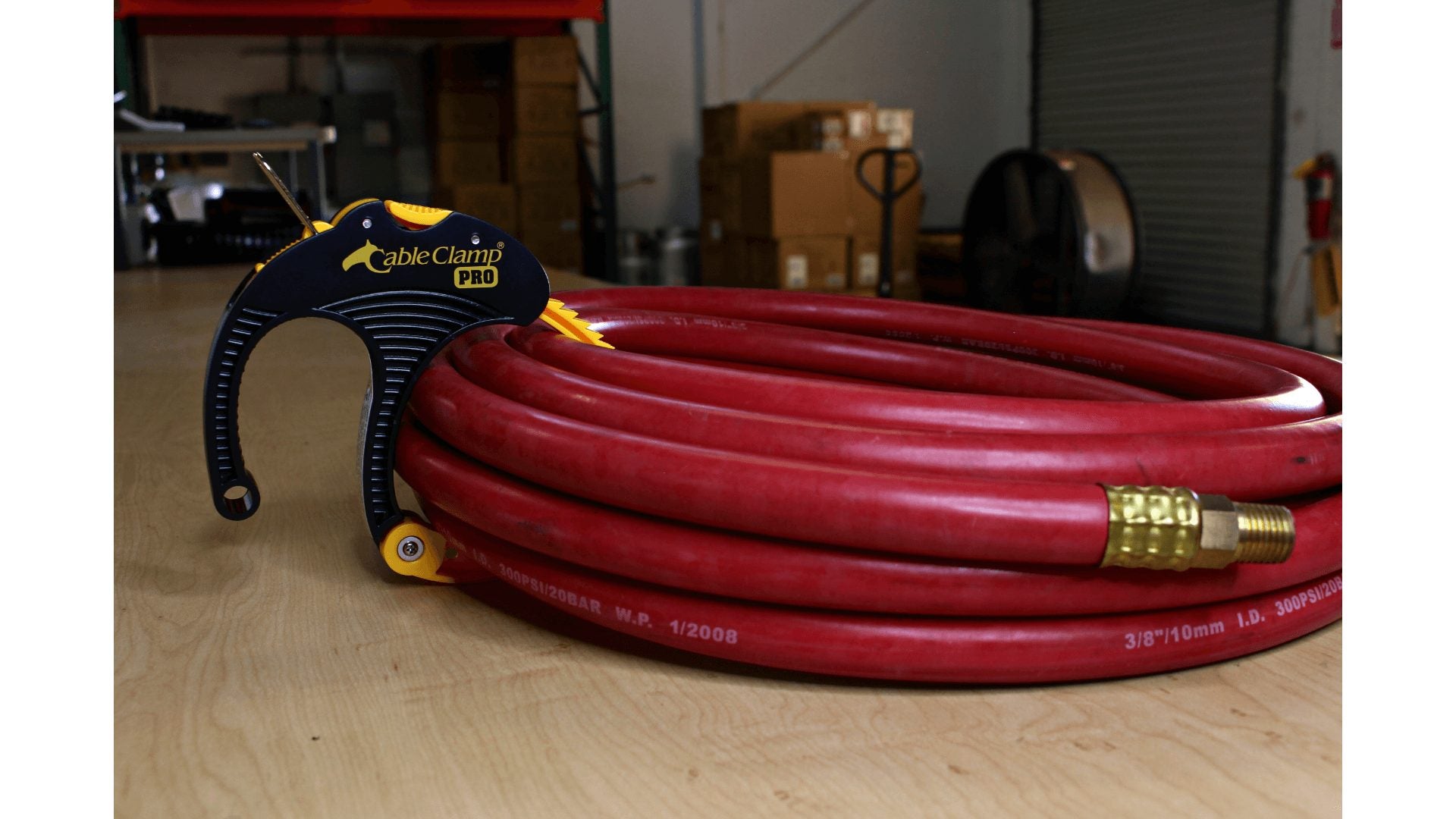 Cable Clamp® PRO Large Gul/sort - Cableclamp.no