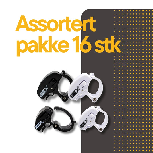 Cable Clic® Assortert pakke med 16 stk. - Cableclamp.no 
