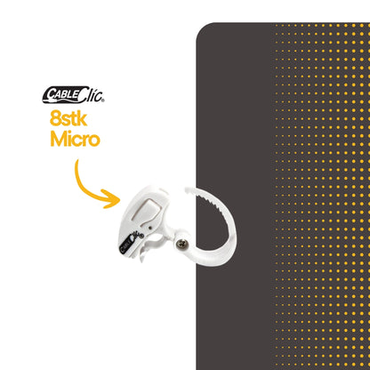 Cable Clic® Micro Hvit Startpakke 8 stk. - Cableclamp.no 