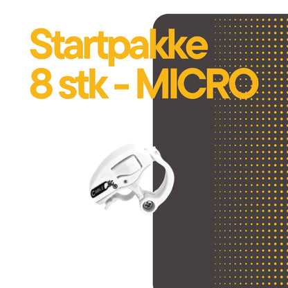 Cable Clic® Micro Hvit Startpakke 8 stk. - Cableclamp.no 