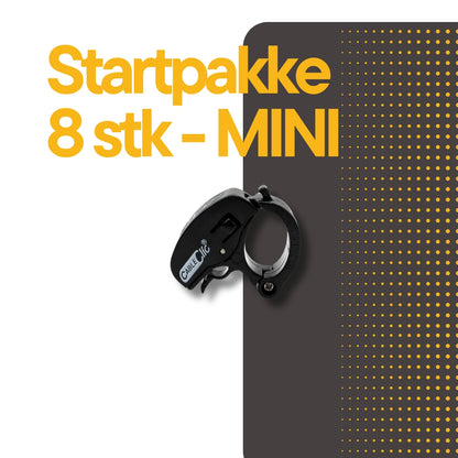 Cable Clic® Mini Sort Startpakke 8 stk. - Cableclamp.no 